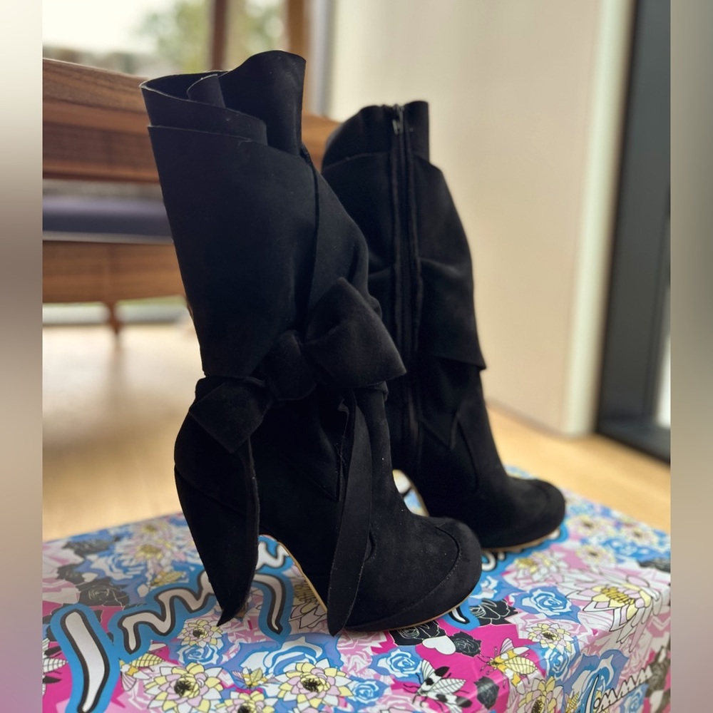 Irregular choice Party Pants suede boots PERFECT CONDITION sz 38